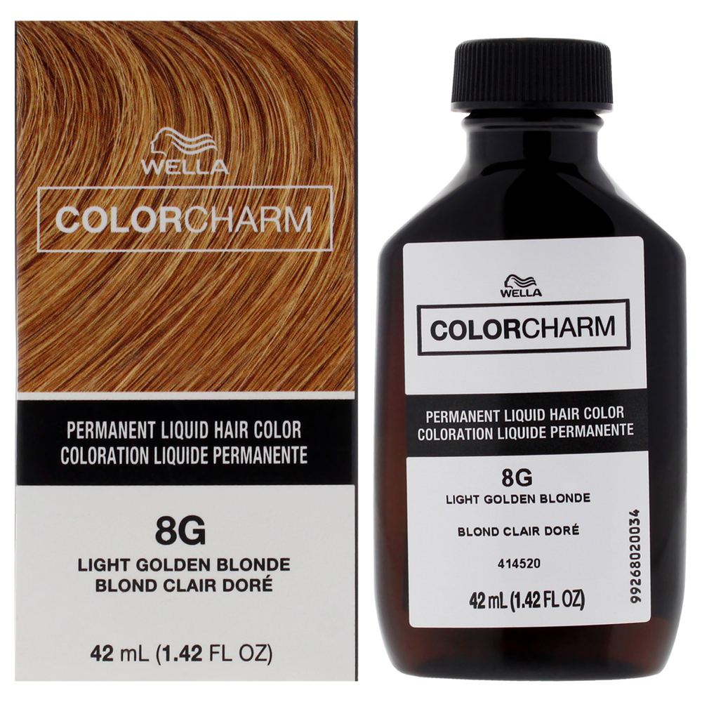 Color Charm Permanent Liquid Color - 8G Light Golden Blonde by Wella 1.42 oz